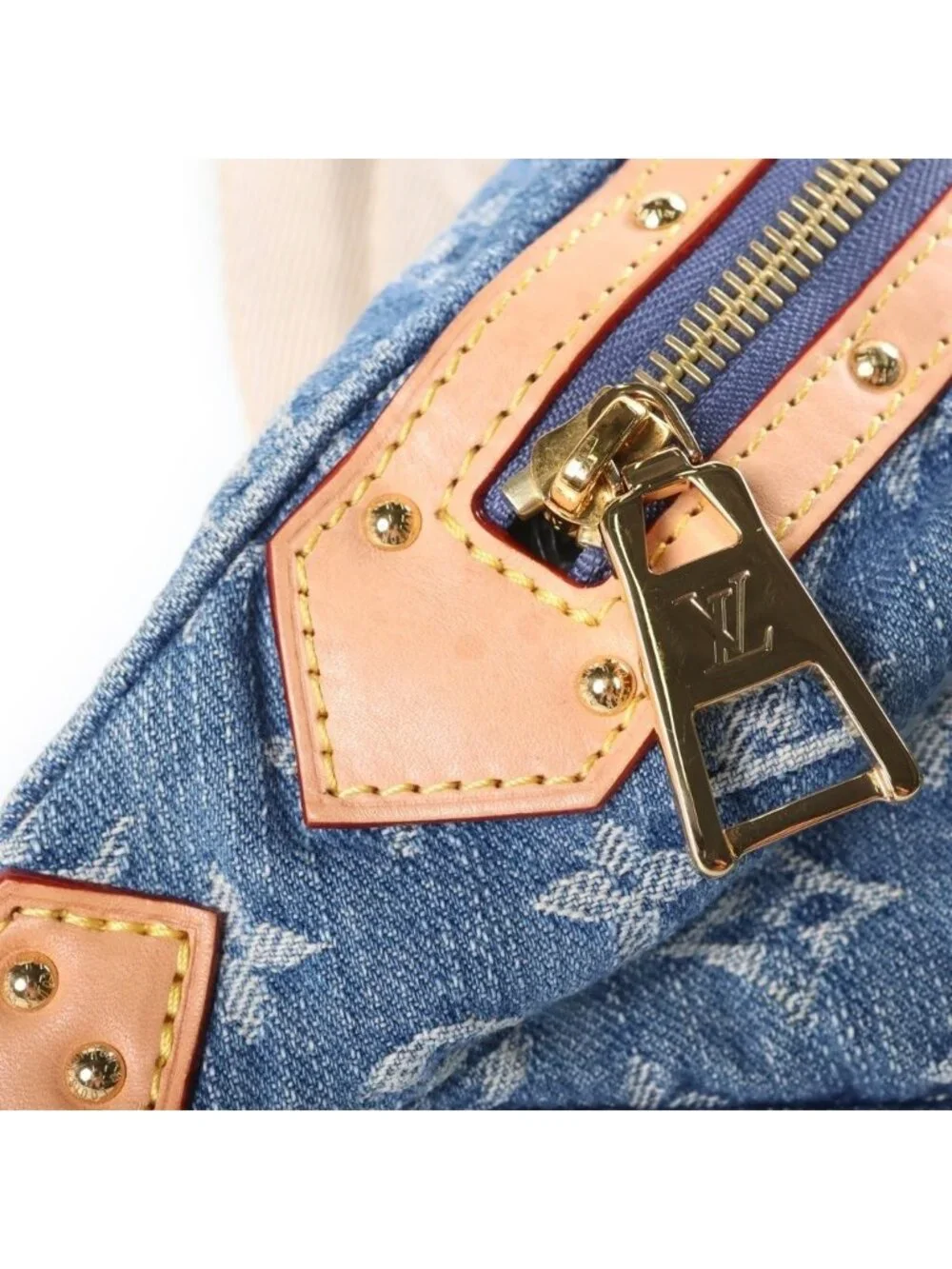 Louis Vuitton Monogram Denim LV Remix High Rise Shoulder Bag Indigo